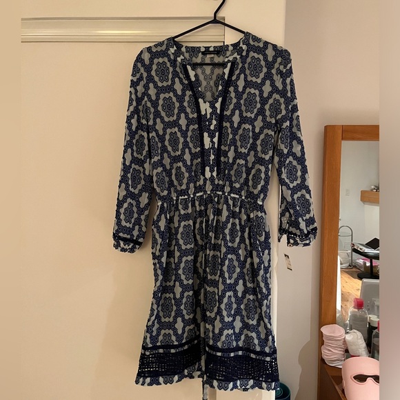 Tommy Hilfiger Blue Patterned Beach Dress - Size 6 (US) - Picture 1 of 4